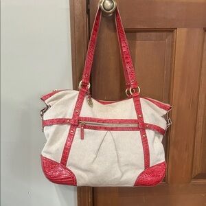 Brahmin Canvas Megatote Windjammer Large Handbag